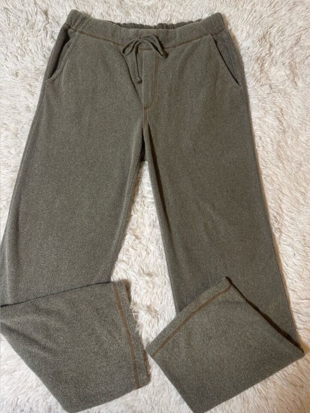 Men's Olive Drawstring Lounge Pants 34x33